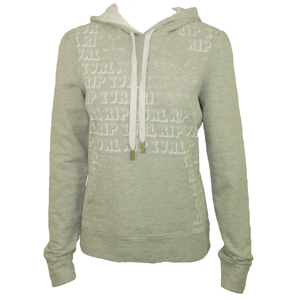 Ripcurl Ladies Ladies Ripcurl Logo Hoody. Light Grey Heather