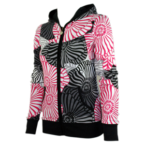 Ripcurl Ladies Ladies Ripcurl Pocket Flower Hoody. Solid Black