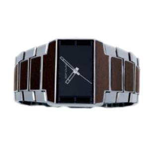 Mens Ripcurl NYC Wood Watch. Silver