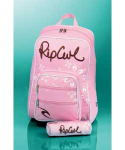Ripcurl Pink Backpack and Pencil Case - Blue