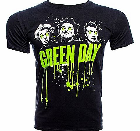 Official T Shirt GREEN DAY Uno Dos Tre Album BAND DRIPS S
