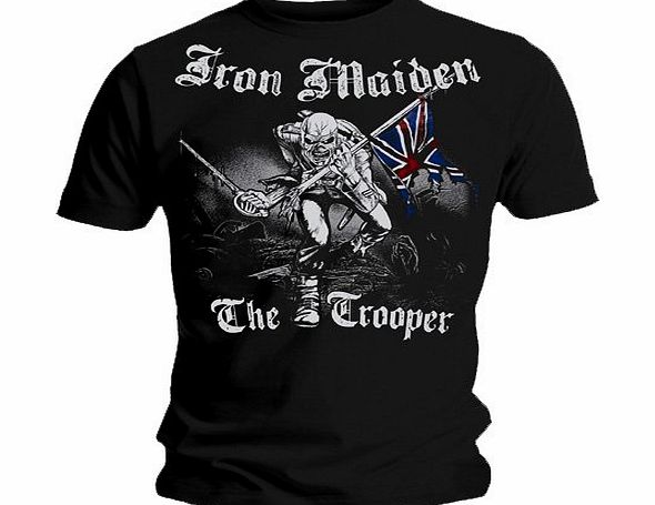 Ripleys Clothing Official T Shirt IRON MAIDEN Watermark SKETCHED TROOPER Vintage Eddie L