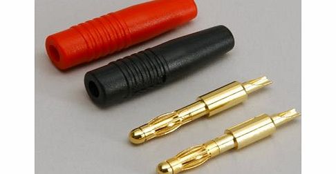Ripmax 4mm jack Plug Bullet Connectors Solder Fit Pair (X2) O-RAC04A
