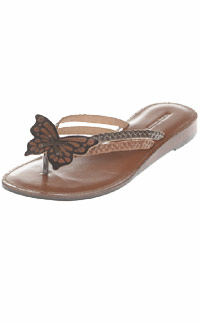 butterfly toe post mules