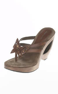 butterfly wedge mules
