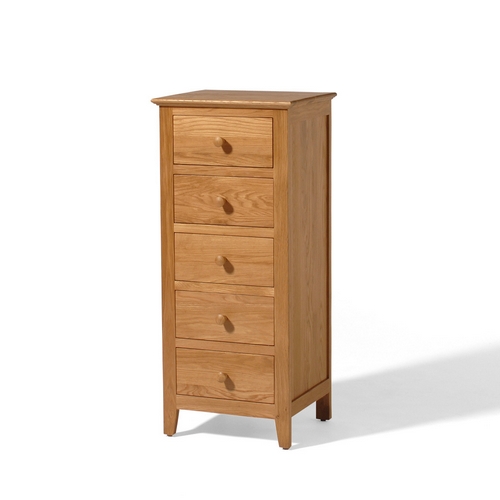 Riverbay Oak Furniture Riverbay 5 Drawer Slim Jim 334.005
