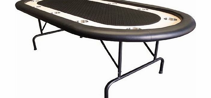Riverboat Gaming Premium Tournament Poker Table w/ Folding Metal Legs (Black Suited Speed Cloth)