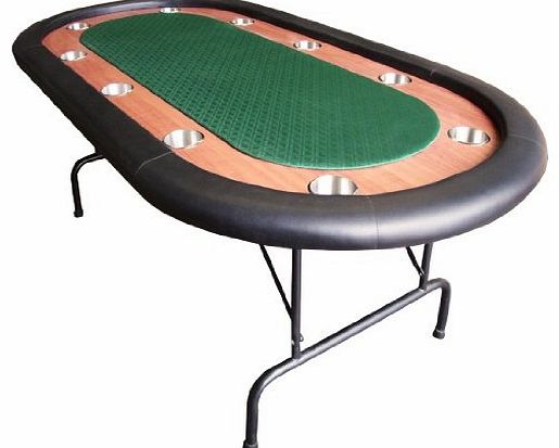 Riverboat Gaming Premium Tournament Poker Table w/ Folding Metal Legs (Green Suited Speed Cloth)
