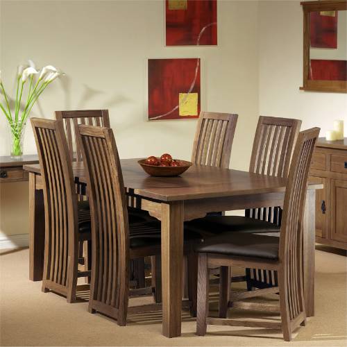 Riverwell Oak Dining Set (5`Table 6 Chairs)
