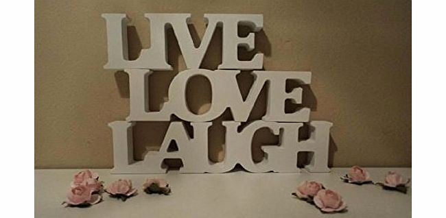 RJB Stone Small Block Lettering Cream Live Love Laugh #HEART118