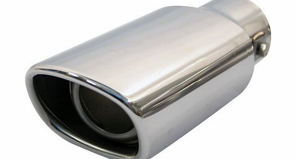 Roadster 7`` X 3`` UNIVERSAL CHROME EXHAUST TAIL PIPE MUFFLER TRIM TIP RACING STYLE BOMB