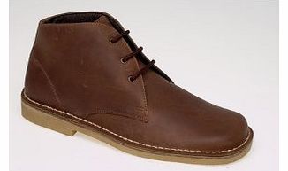 Mens ROAMERS 3 Eyelet Desert Boots Waxy Brown Leather size 9