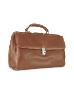 Brown Medium Genuine Italian Leather Doctor Bag