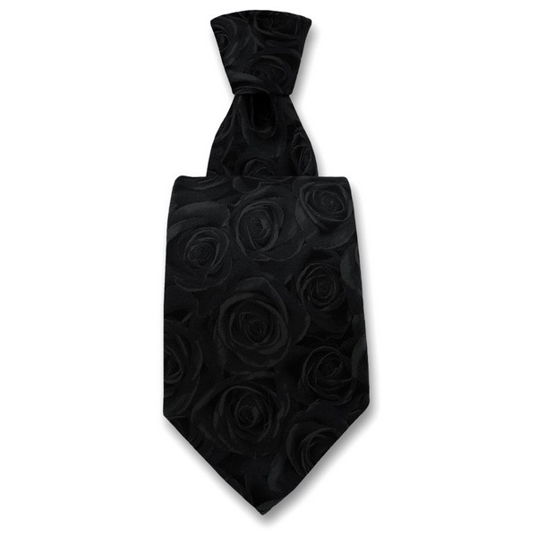 Black Rose Silk Tie by