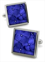 Robert Charles Hydrangea Blue Cufflinks by