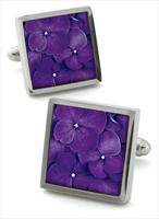 Robert Charles Hydrangea Purple Cufflinks by