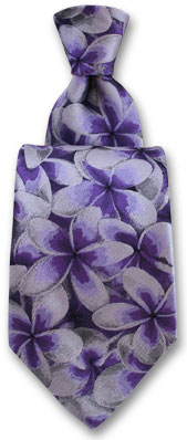 Lilac Frangipani Silk Tie by