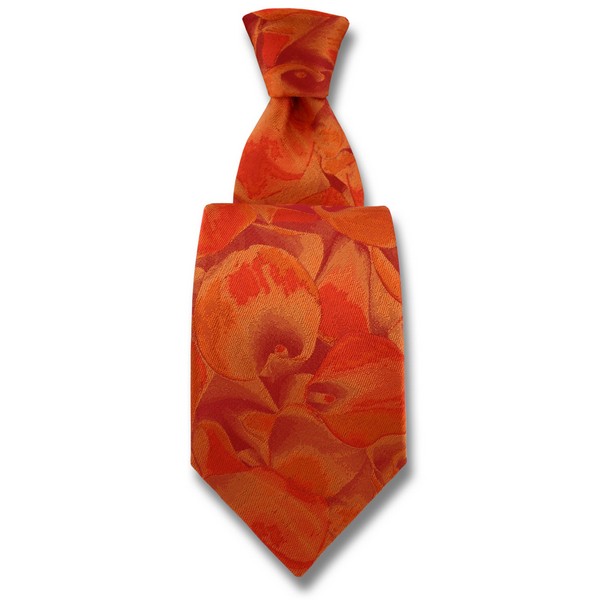 Orange Calla Silk Tie by