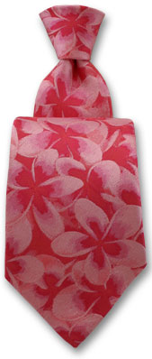 Pink Frangipani Silk Tie by