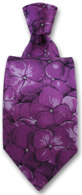 Purple Hydrangea Silk Tie by