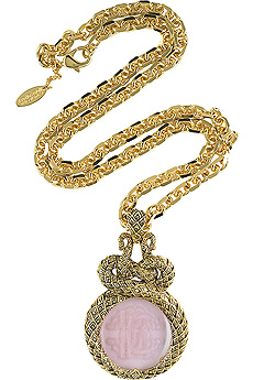 Roberto Cavalli Amythyst glass stone necklace