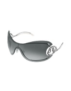 Cicno - Swarovski Serpent Shield Rimless Sunglasses