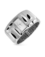 Roberto Cavalli Croco Tail - Silver Dial Cuff Bracelet Watch