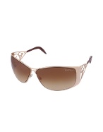 Orfeo - Oversized Swarovski Crystal Logoed Sunglasses