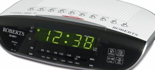 Roberts CR9971 Chronologic Vi Dual Alarm Clock Radio with Instant Time Set