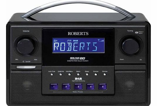 Roberts Sound 80 DAB/FM RDS Stereo Digital Radio with 3 Way Speaker System