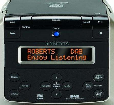 Roberts Sound 38 CD DAB DAB+ FM Stereo Clock Radio Multiple Alarms With CD Bookmark, Display Dimmer Headphone Socket
