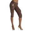 RocaWear Womens Gold Piped Bottoms (Brown)