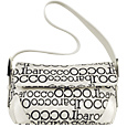 Roccobarocco Black and White Signature Flap Handbag