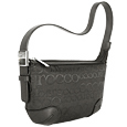 Roccobarocco Black Signature Leather Trim Handbag
