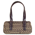 Roccobarocco Brown Double Strap Baguette Handbag