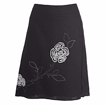 Black organza trim skirt