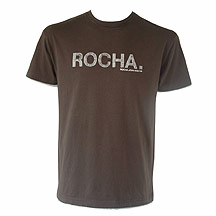Rocha.John Rocha Brown stitched logo T-shirt