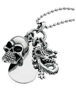 Rock God Dog Tag and Charm Pendant