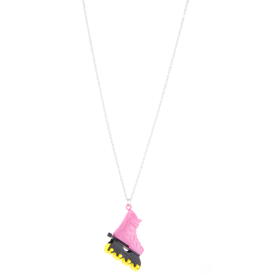 Pink Retro Roller Skate Necklace from Rock N Retro