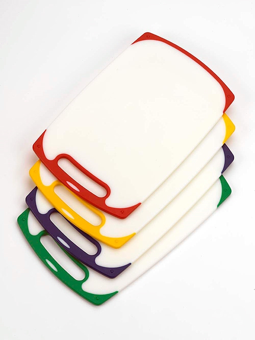 Set of 4 colour coded chopping boards