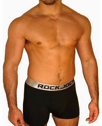 RockJock Mens Luxury Rockjock 2 Pack Stretch Jersey Cotton Designer Boxer Briefs - SMALL