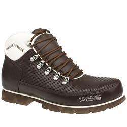 Rockport Male R/Port Boundary Perf Leather Upper Casual Boots in Brown and Stone