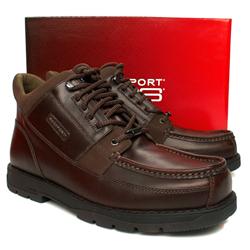 Male Rockport Marangu Leather Upper Boots in Dark Brown