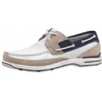 Rockport Mens Schooner Shoe White/Navy