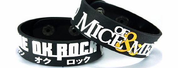 RockRider ONE OK ROCK and OF MICE amp; MEN ORMM 2pcs(2x) Bracelet Wristband Mix