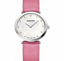 Rodania Swiss Ladies Pink Elios Silk Watch