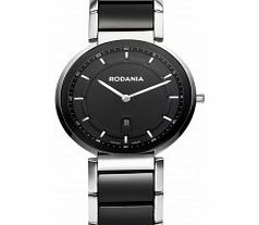 Rodania Swiss Mens Black VV1 Ceramic Watch