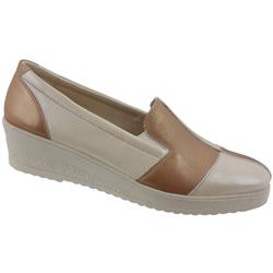 Rohde Female 1082 Leather Upper Leather Lining Casual Shoes in Light Ivory, Mocca, Multi