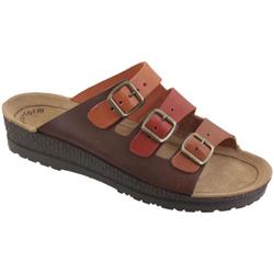 Rohde Female 1435 Leather Upper Other/Leather Lining Adjustable Mules in Brown Multi