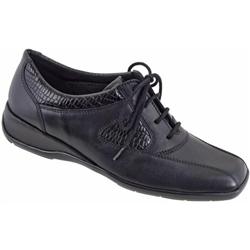 Female 9177 Leather Upper Leather/ Patent Lining Casual Shoes in Black